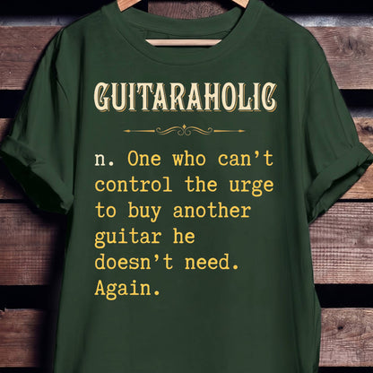 Guitaraholic Definition Funny Guitarist Tee