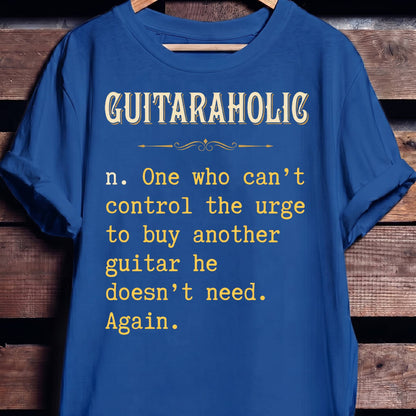 Guitaraholic Definition Funny Guitarist Tee