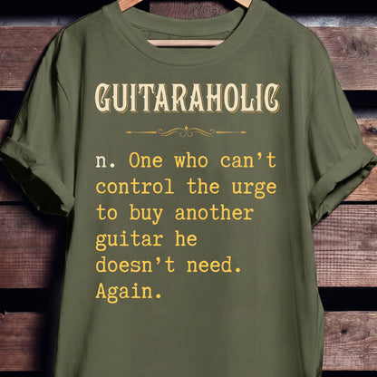 Guitaraholic Definition Funny Guitarist Tee