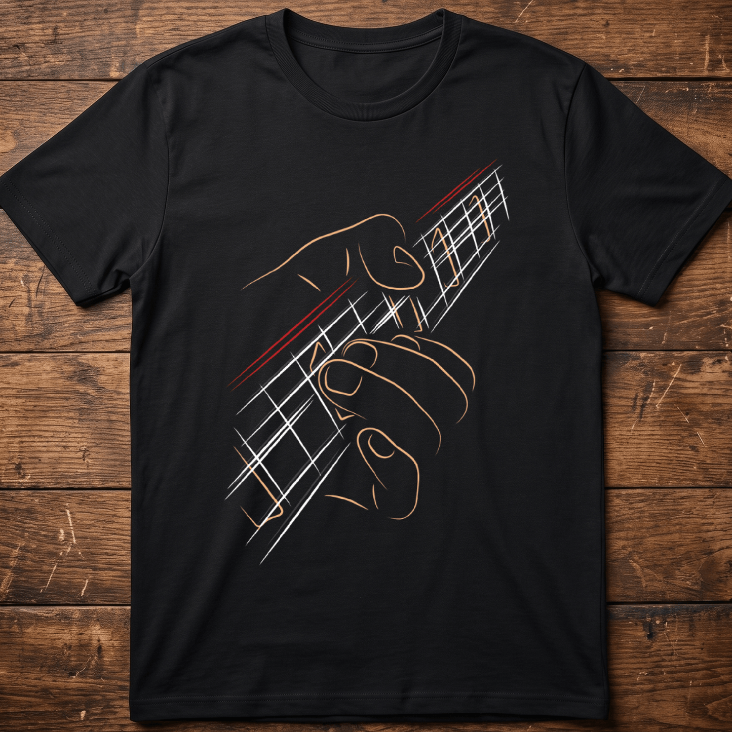 Hand - Drawn Guitarist Performance Tee — Minimalist Musician Shirt - The Music Frontiers