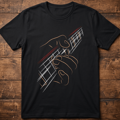 Hand - Drawn Guitarist Performance Tee — Minimalist Musician Shirt - The Music Frontiers