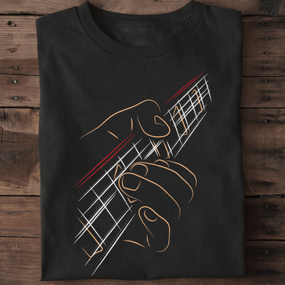 Hand - Drawn Guitarist Performance Tee — Minimalist Musician Shirt - The Music Frontiers