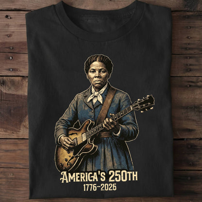 Harriet Tubman Playing Guitar America 250 - The Music Frontiers