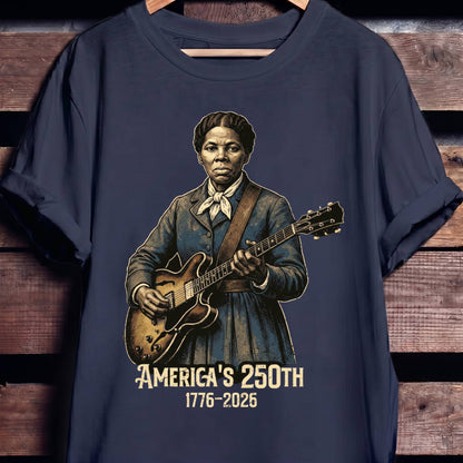 Harriet Tubman Playing Guitar America 250 - The Music Frontiers