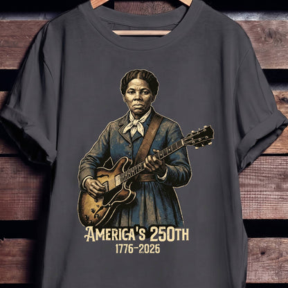 Harriet Tubman Playing Guitar America 250 - The Music Frontiers