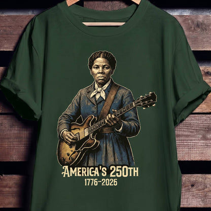 Harriet Tubman Playing Guitar America 250 - The Music Frontiers