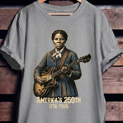 Harriet Tubman Playing Guitar America 250 - The Music Frontiers