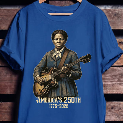 Harriet Tubman Playing Guitar America 250 - The Music Frontiers