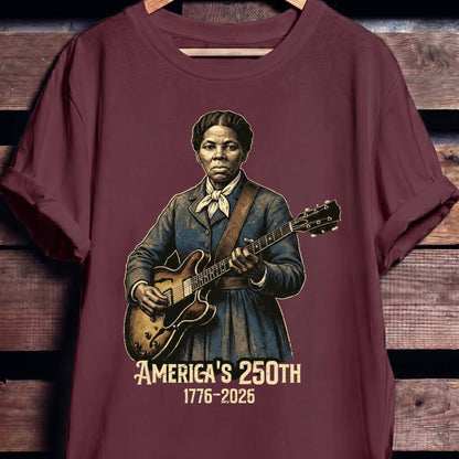 Harriet Tubman Playing Guitar America 250 - The Music Frontiers