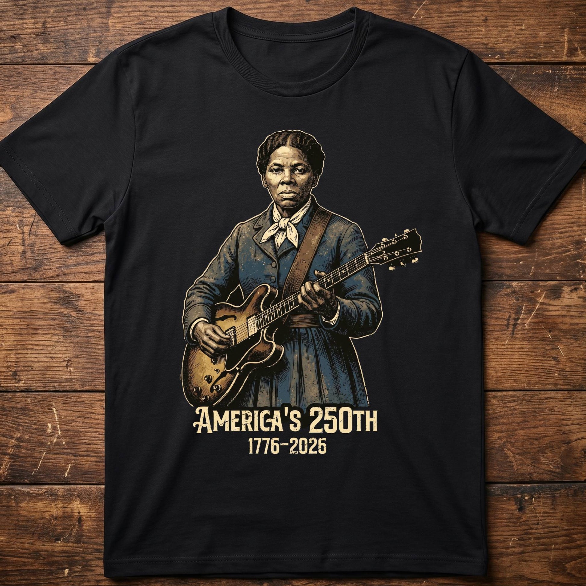 Harriet Tubman Playing Guitar America 250 - The Music Frontiers