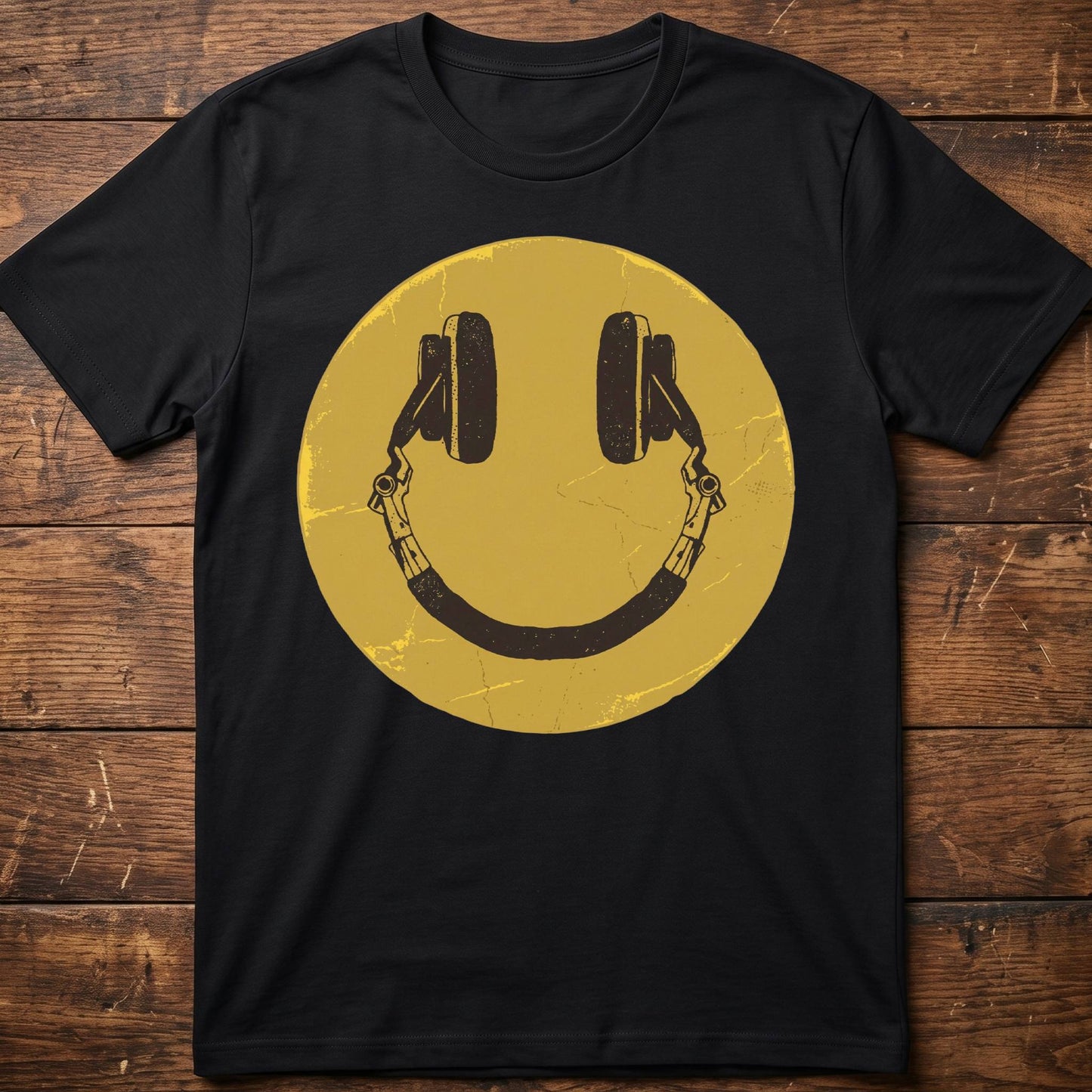 Headphone Smiley Face Tee