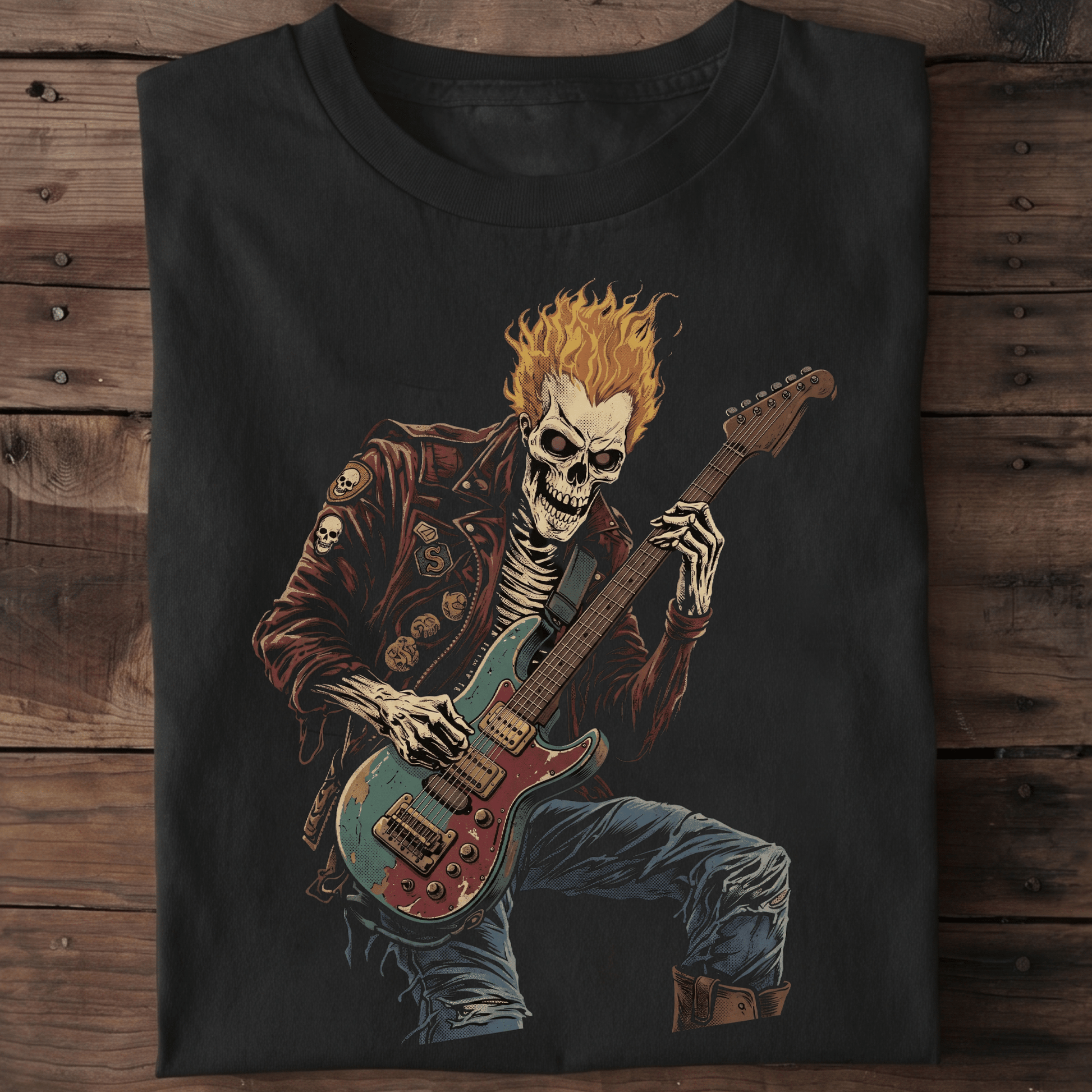 Heavy Metal Rocker Skull Tee - The Music Frontiers