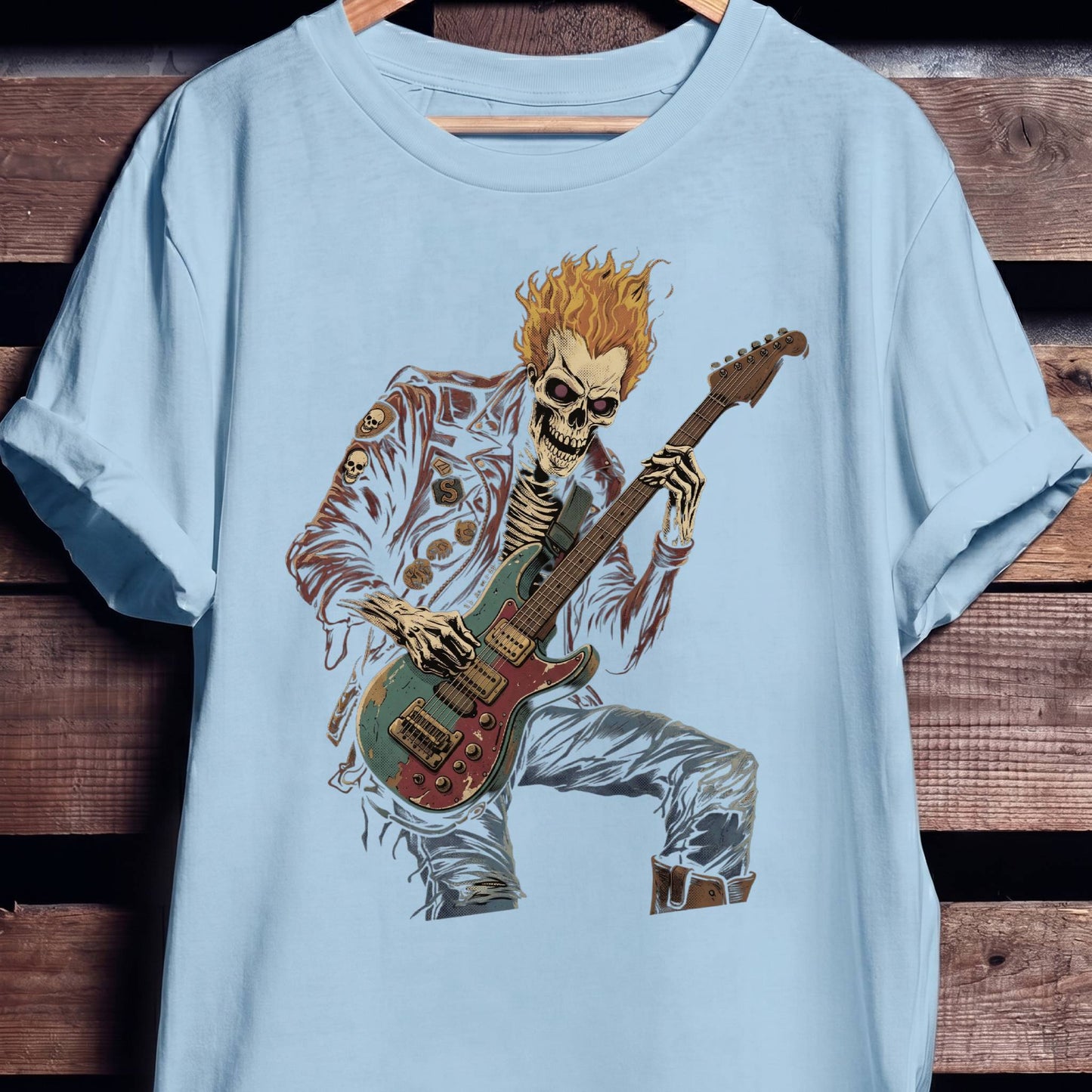 Heavy Metal Rocker Skull Tee - The Music Frontiers
