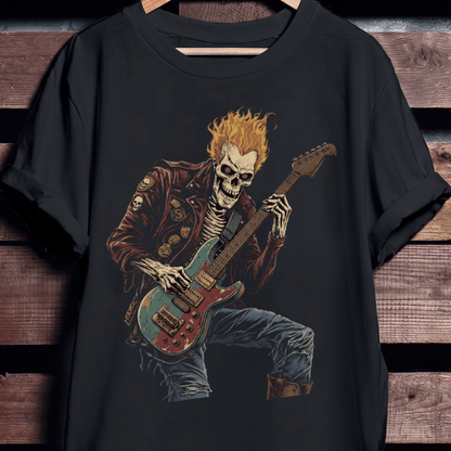 Heavy Metal Rocker Skull Tee - The Music Frontiers