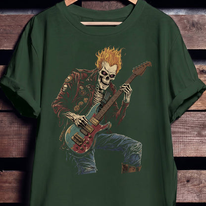 Heavy Metal Rocker Skull Tee - The Music Frontiers