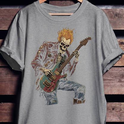 Heavy Metal Rocker Skull Tee - The Music Frontiers