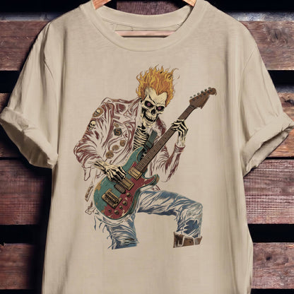 Heavy Metal Rocker Skull Tee - The Music Frontiers