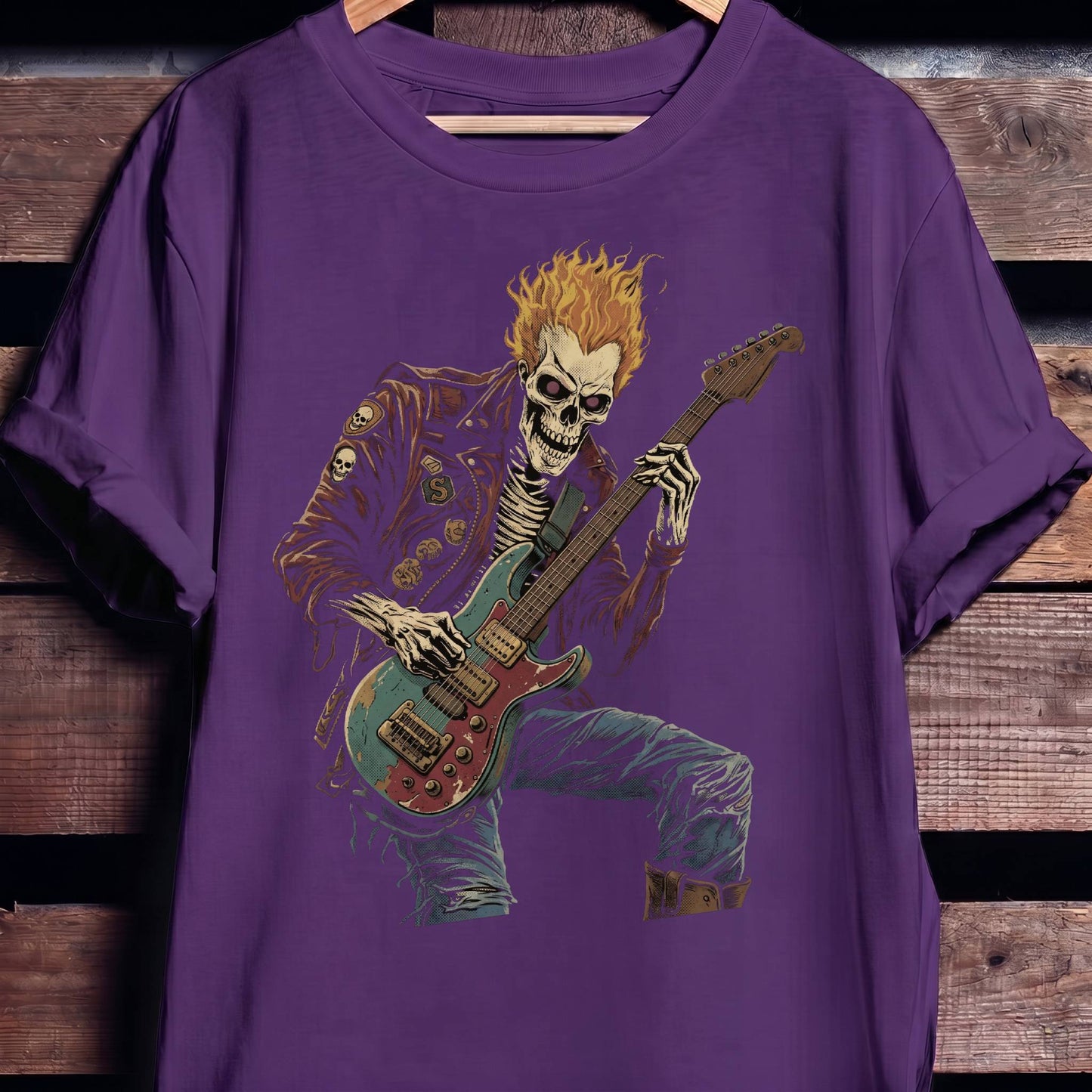 Heavy Metal Rocker Skull Tee - The Music Frontiers