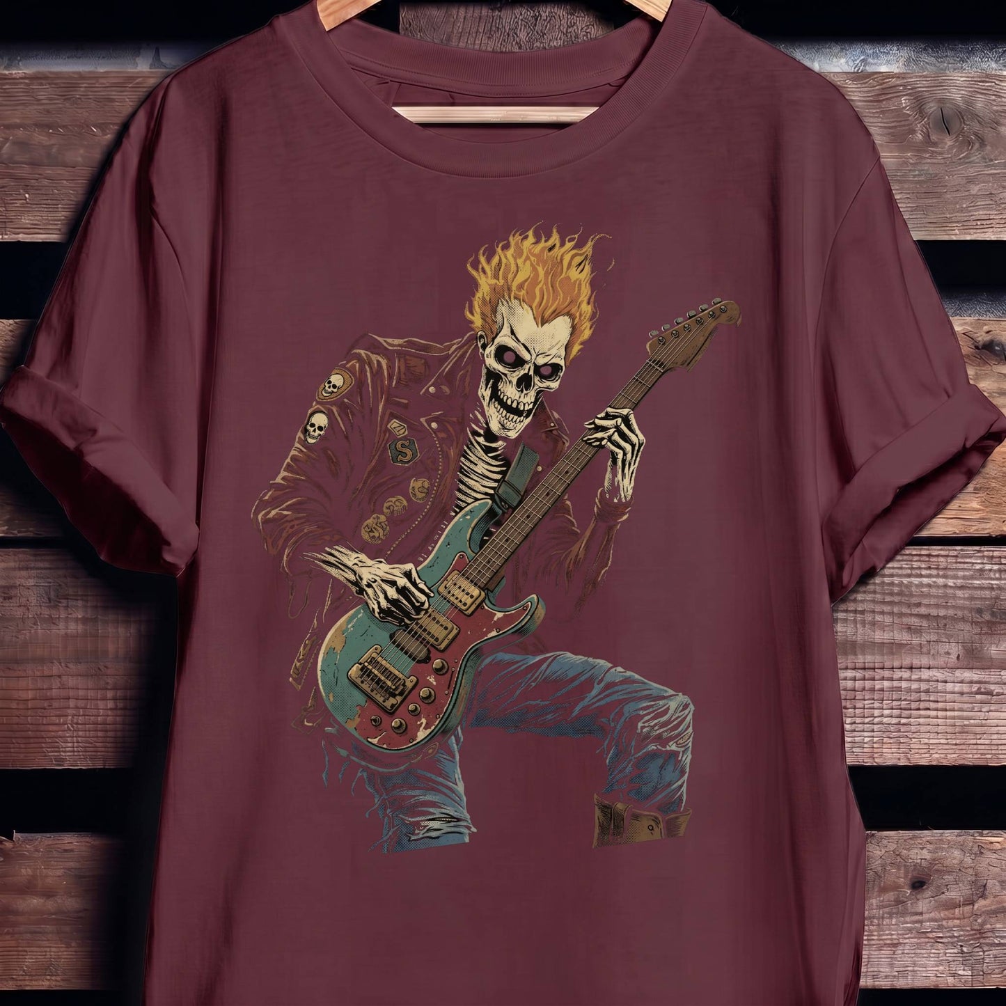 Heavy Metal Rocker Skull Tee - The Music Frontiers