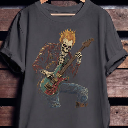 Heavy Metal Rocker Skull Tee - The Music Frontiers