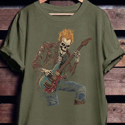 Heavy Metal Rocker Skull Tee - The Music Frontiers