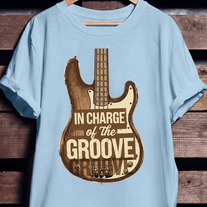 In Charge Of The Groove Bass Tee - The Music Frontiers