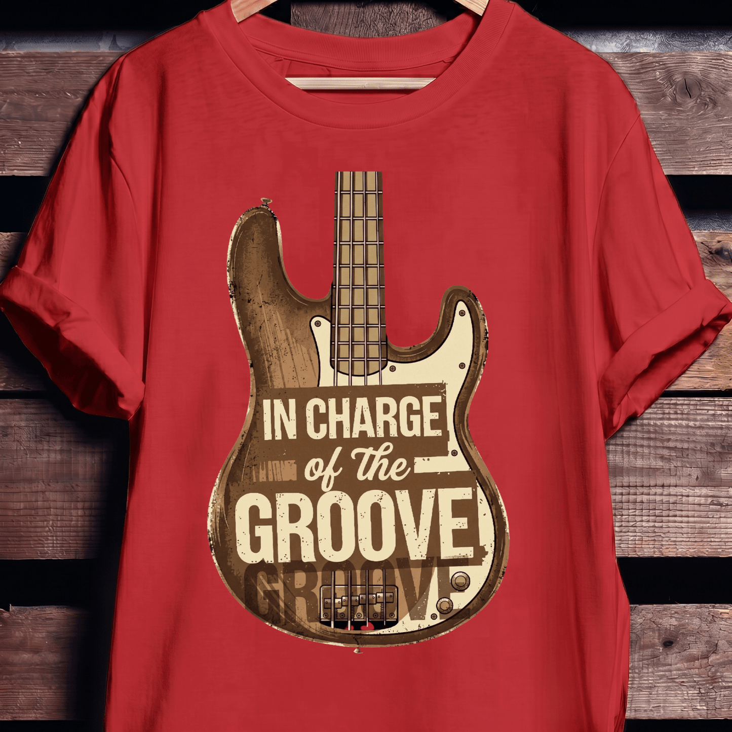 In Charge Of The Groove Bass Tee - The Music Frontiers