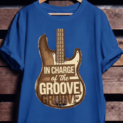 In Charge Of The Groove Bass Tee - The Music Frontiers