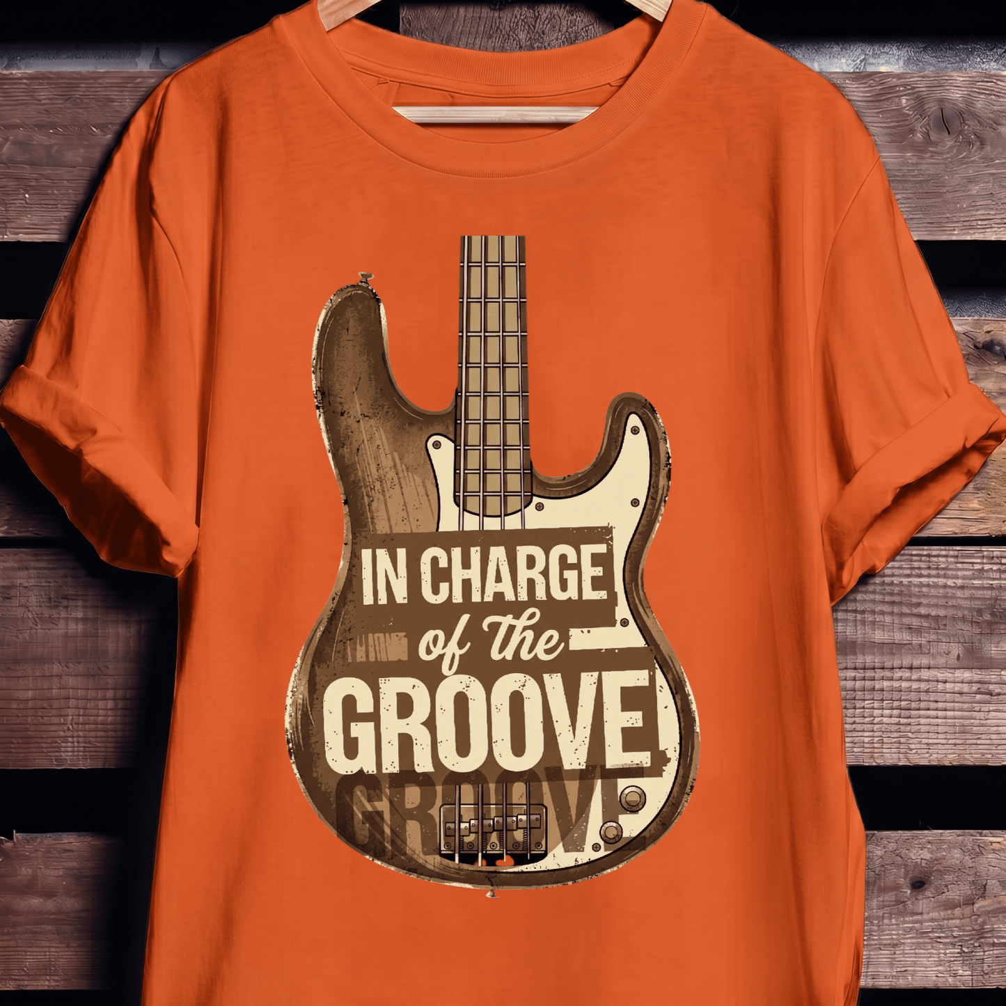 In Charge Of The Groove Bass Tee - The Music Frontiers
