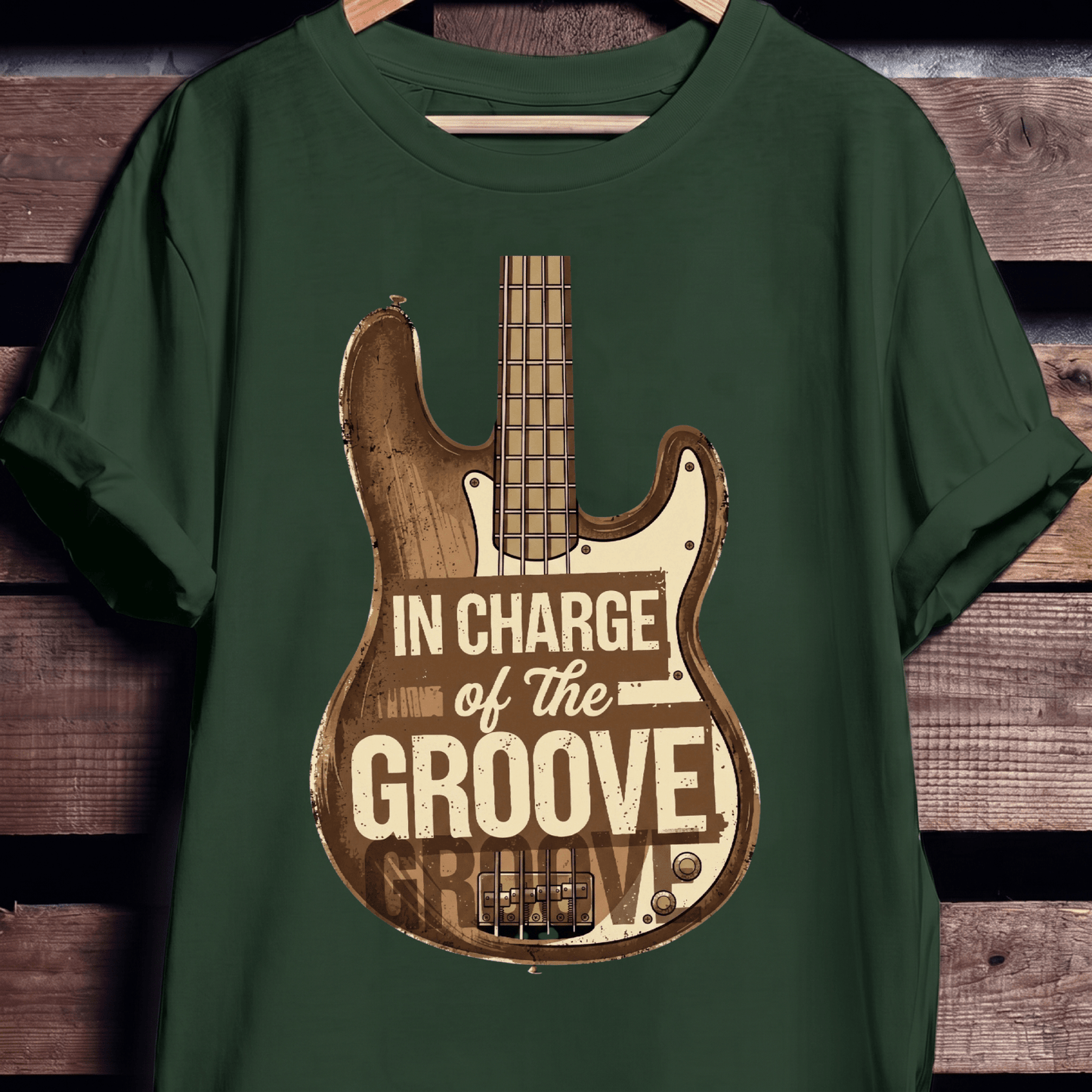 In Charge Of The Groove Bass Tee - The Music Frontiers