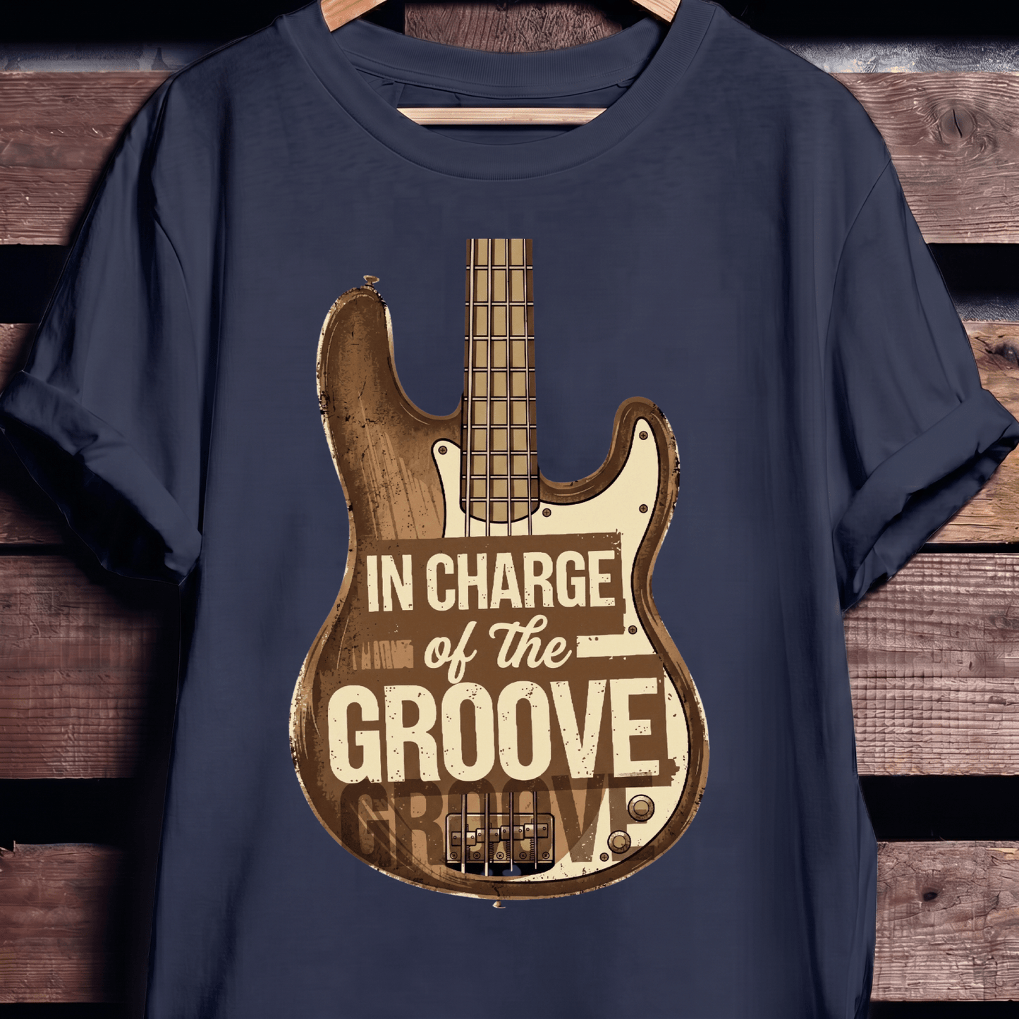 In Charge Of The Groove Bass Tee - The Music Frontiers
