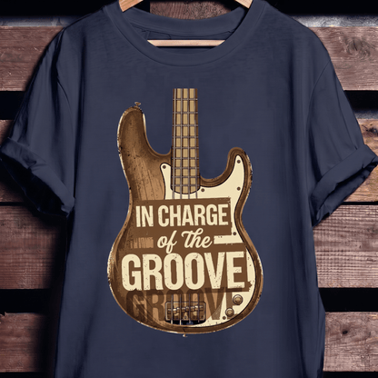 In Charge Of The Groove Bass Tee - The Music Frontiers