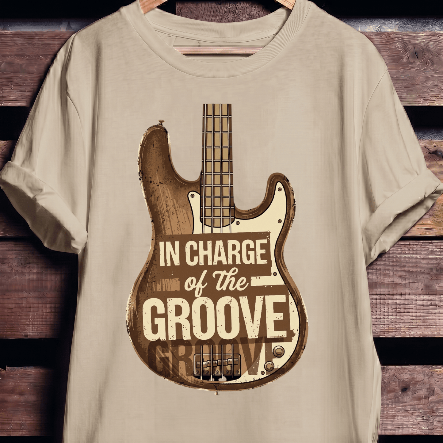 In Charge Of The Groove Bass Tee - The Music Frontiers