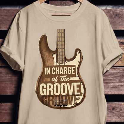 In Charge Of The Groove Bass Tee - The Music Frontiers