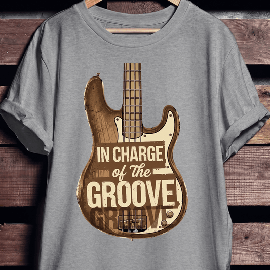 In Charge Of The Groove Bass Tee - The Music Frontiers