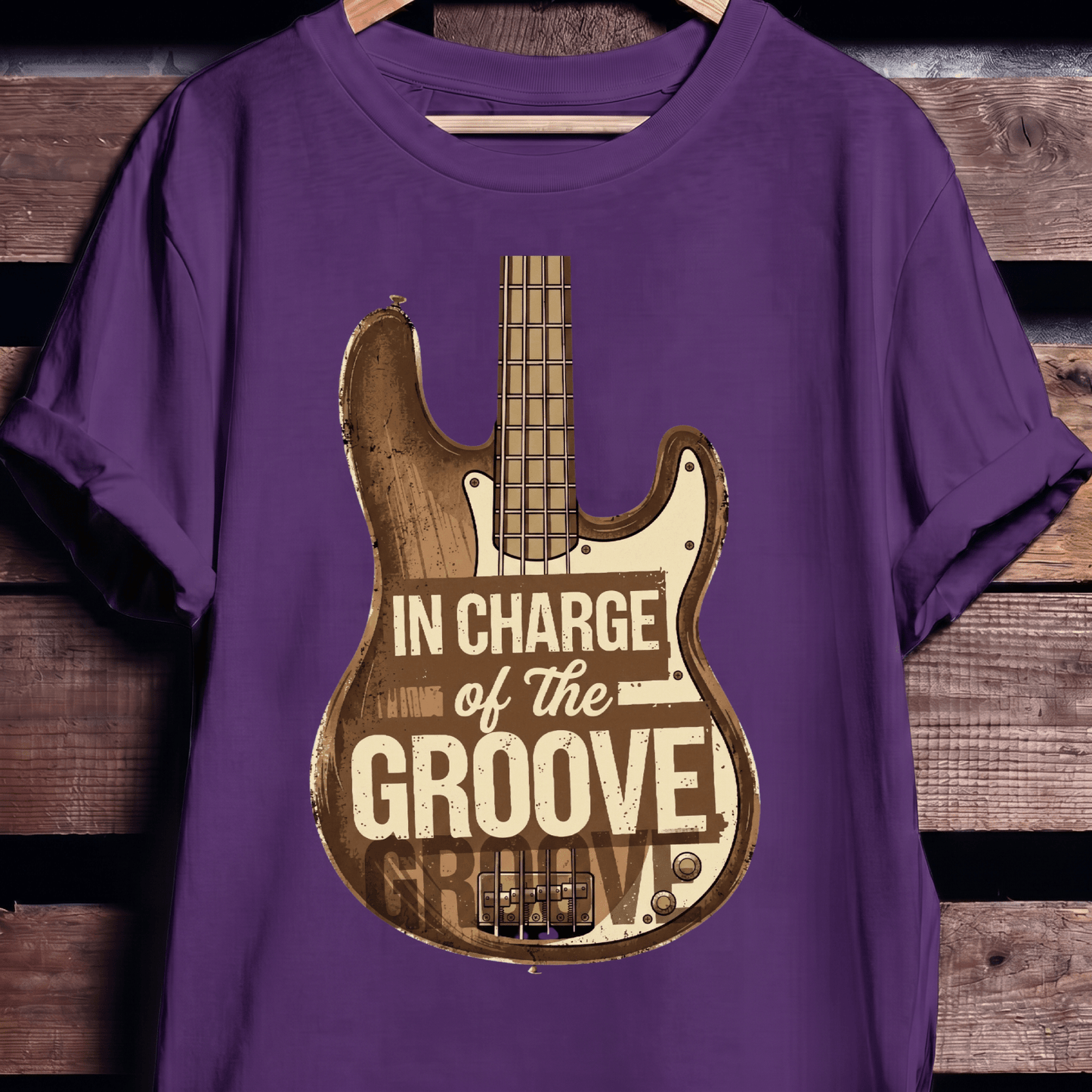 In Charge Of The Groove Bass Tee - The Music Frontiers