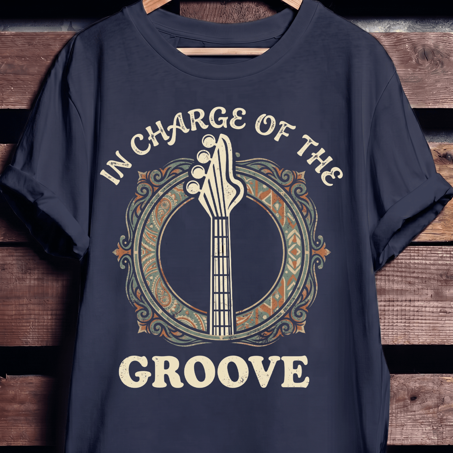 In Charge Of The Groove Bass Tee - The Music Frontiers