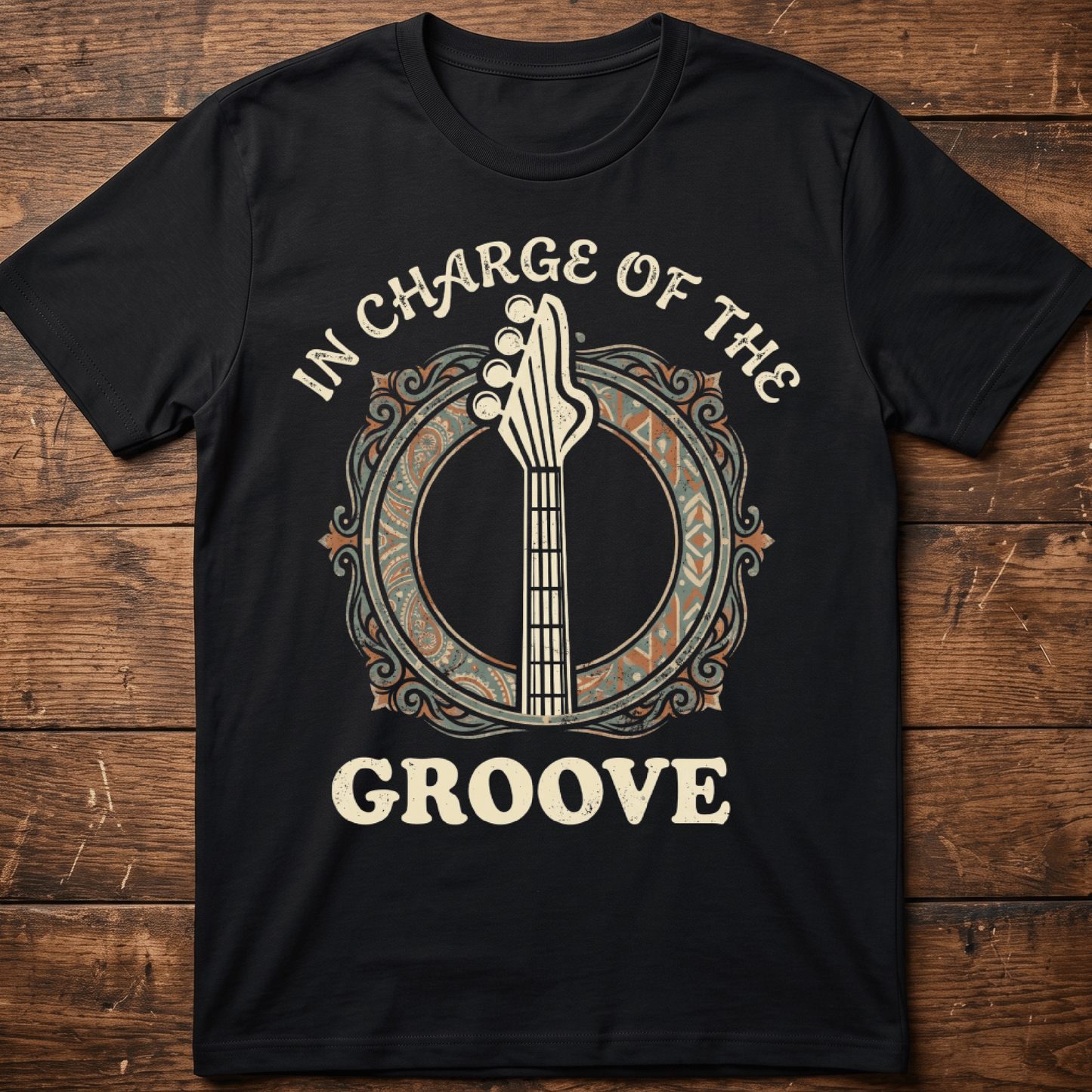 In Charge Of The Groove Bass Tee - The Music Frontiers