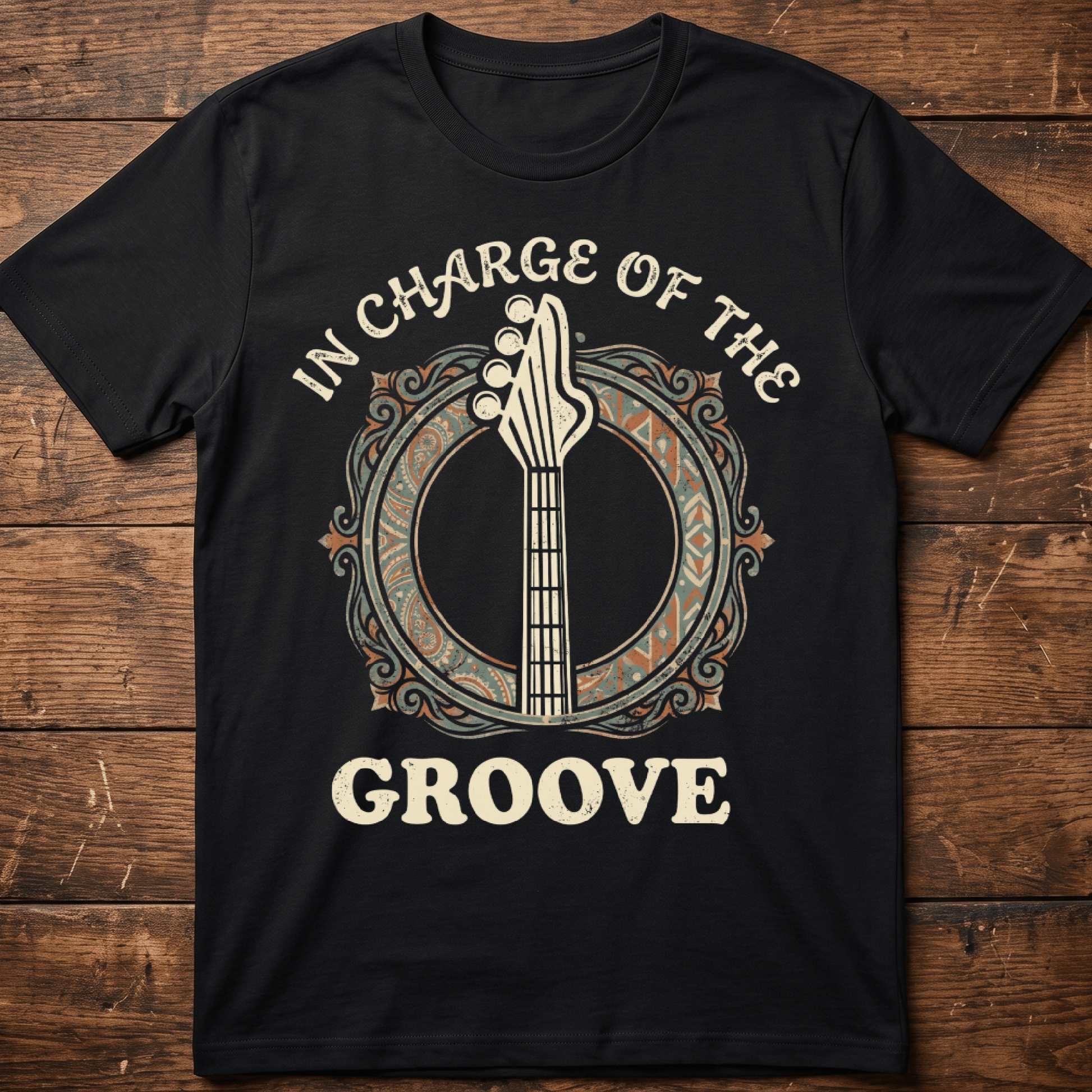 In Charge Of The Groove Bass Tee - The Music Frontiers