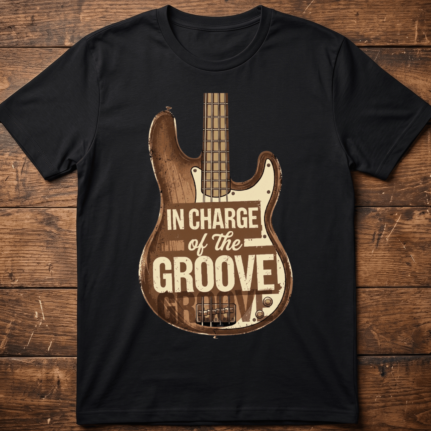In Charge Of The Groove Bass Tee - The Music Frontiers
