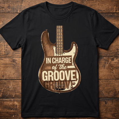 In Charge Of The Groove Bass Tee - The Music Frontiers