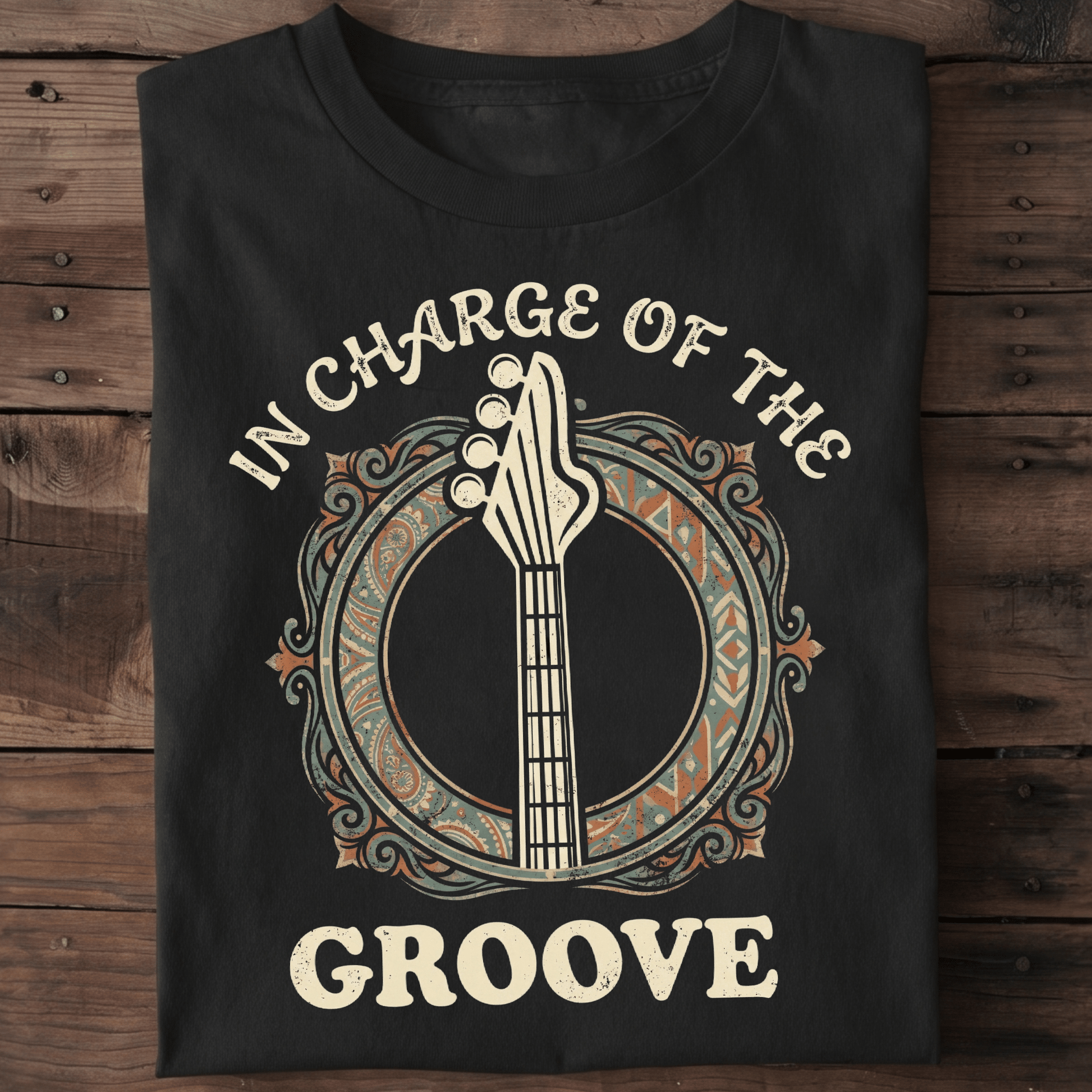 In Charge Of The Groove Bass Tee - The Music Frontiers