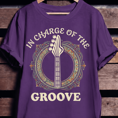 In Charge Of The Groove Bass Tee - The Music Frontiers