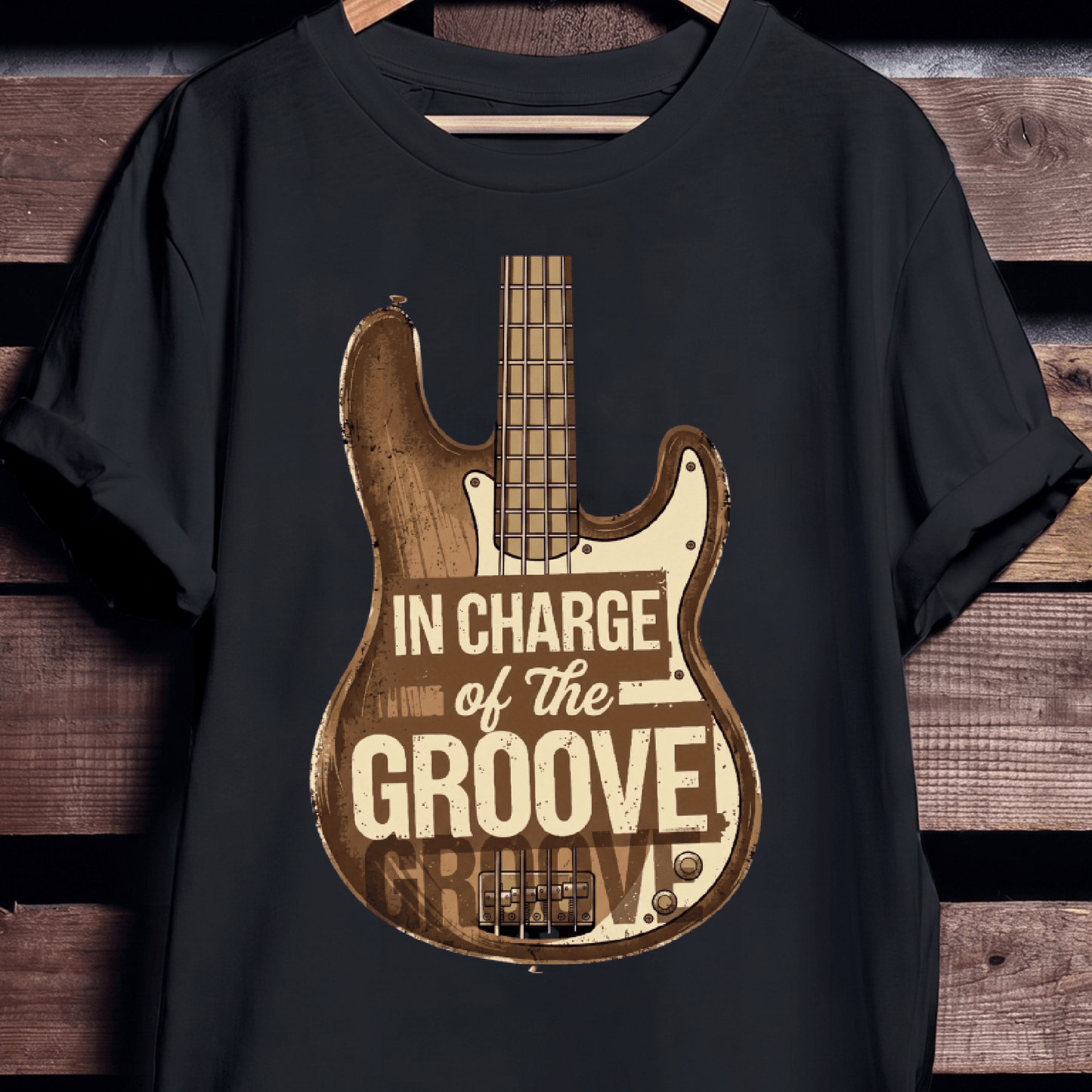 In Charge Of The Groove Bass Tee - The Music Frontiers