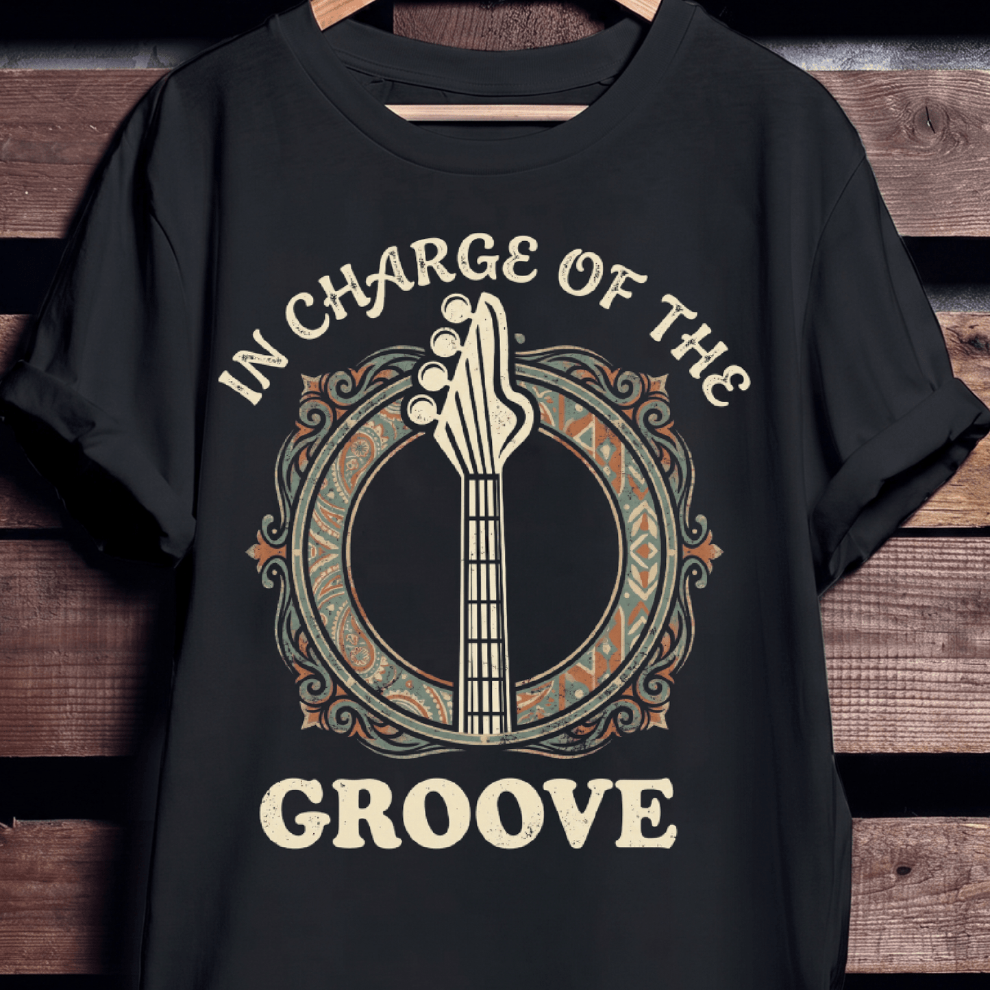 In Charge Of The Groove Bass Tee - The Music Frontiers