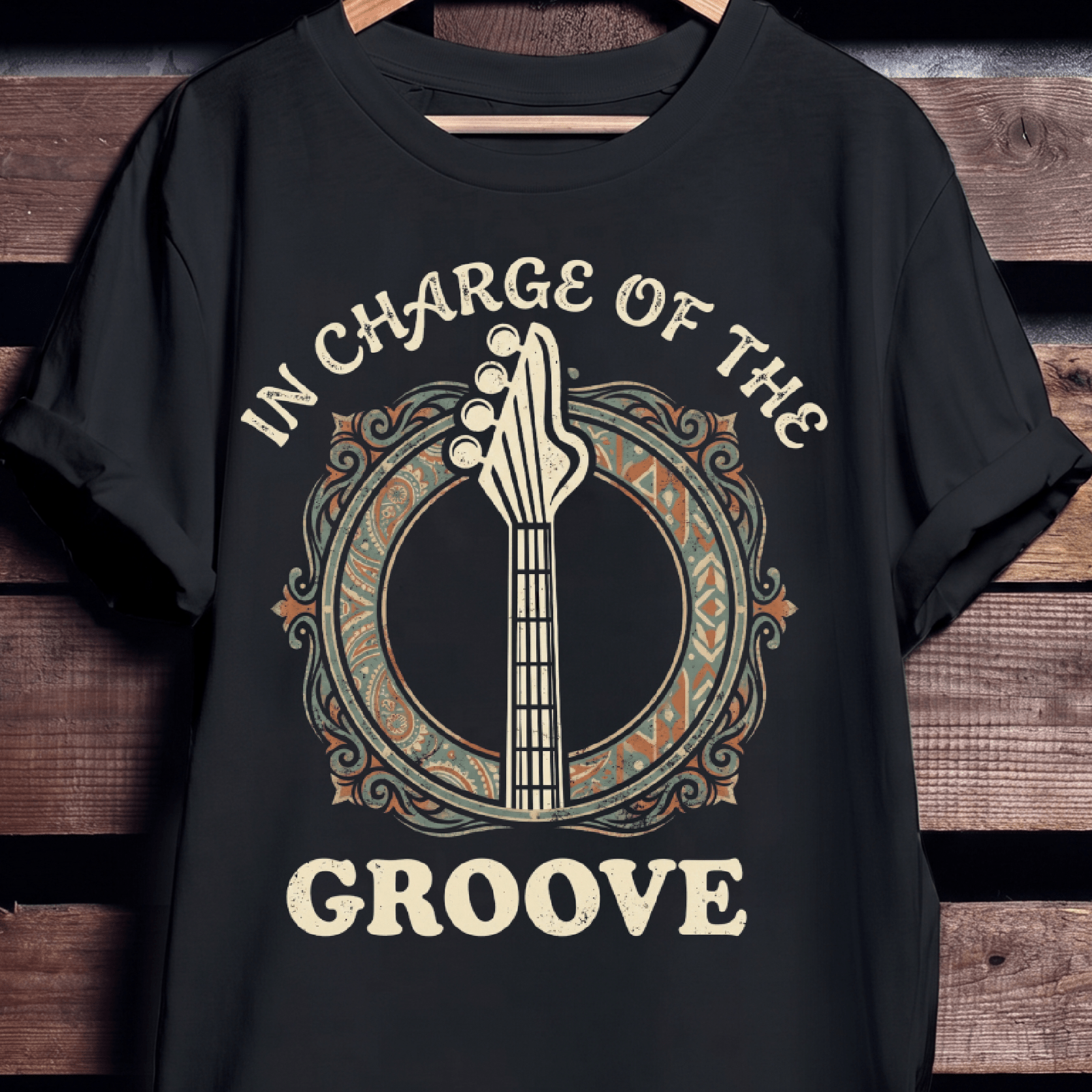 In Charge Of The Groove Bass Tee - The Music Frontiers