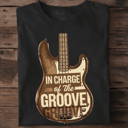 In Charge Of The Groove Bass Tee - The Music Frontiers