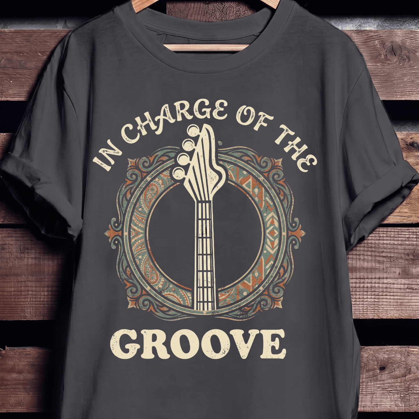 In Charge Of The Groove Bass Tee - The Music Frontiers