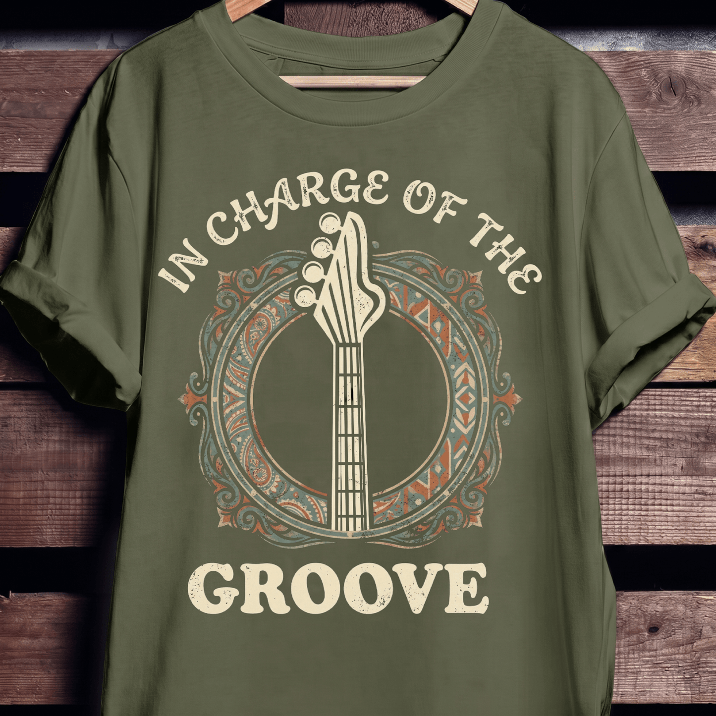 In Charge Of The Groove Bass Tee - The Music Frontiers