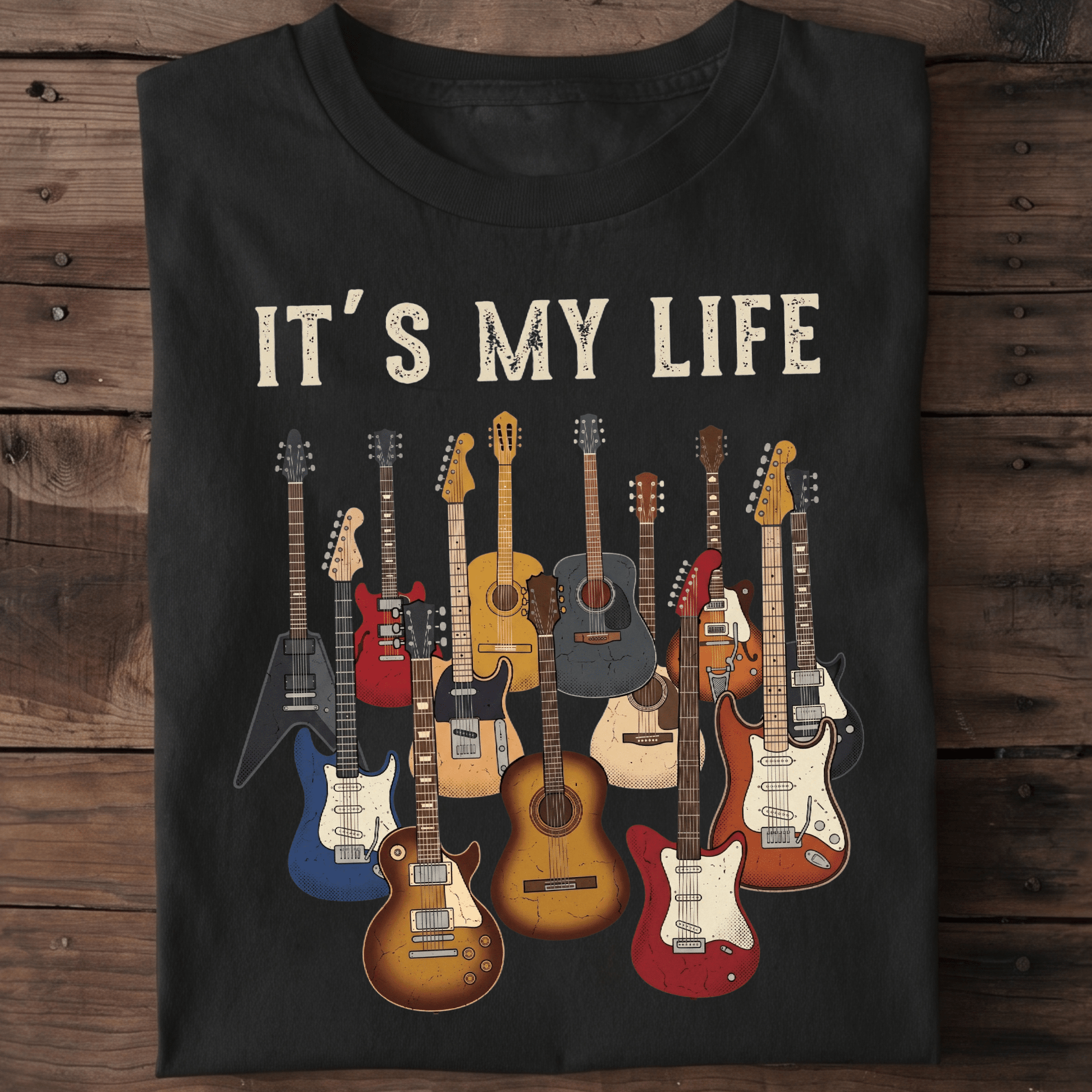 It's My Life Guitar Collection T-shirt - The Music Frontiers